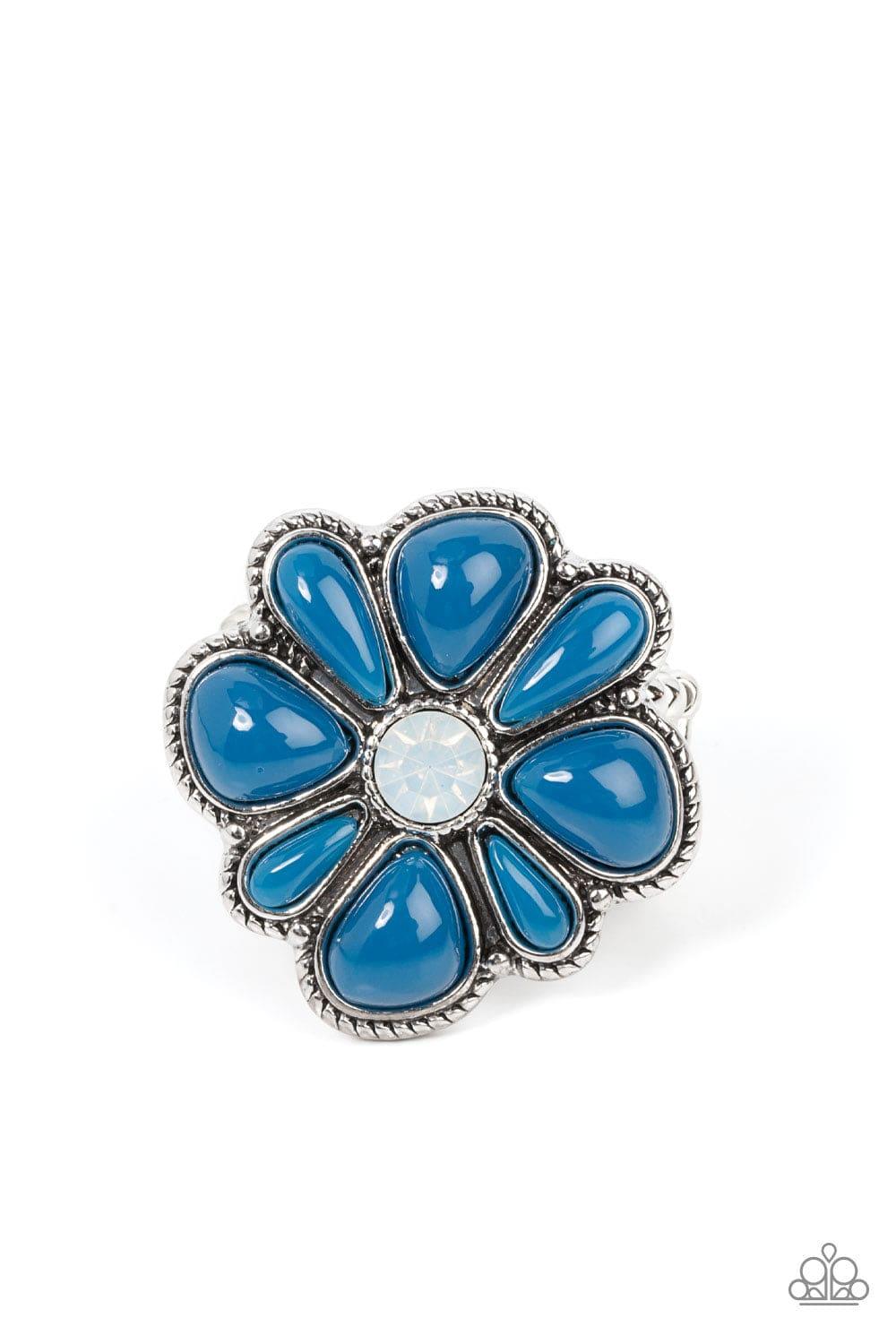 Paparazzi Accessories - Meadow Mystique - Blue Ring - Bling by JessieK