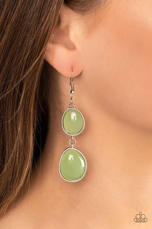 Paparazzi Accessories - Mediterranean Myth - Green Earrings - Bling by JessieK