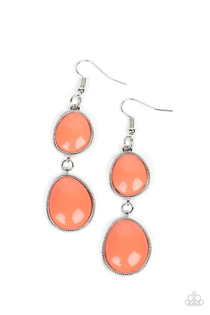 Paparazzi Accessories - Mediterranean Myth - Orange (coral) Earrings - Bling by JessieK