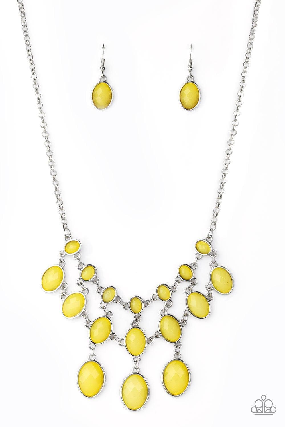 Paparazzi Accessories - Mermaid Marmalade - Yellow Necklace - Bling by JessieK