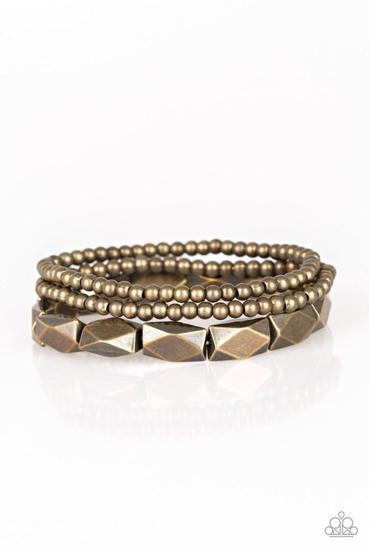 Paparazzi Accessories - Metal Movement - Brass Bracelet - Bling by JessieK