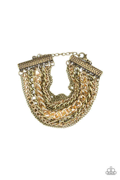 Paparazzi Accessories - Metallic Horizon - Brass Bracelet - Bling by JessieK