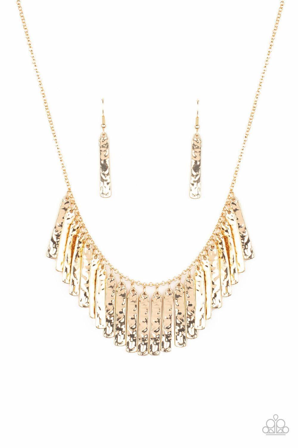 Paparazzi Accessories - Metallic Muse - Gold Necklace - Bling by JessieK
