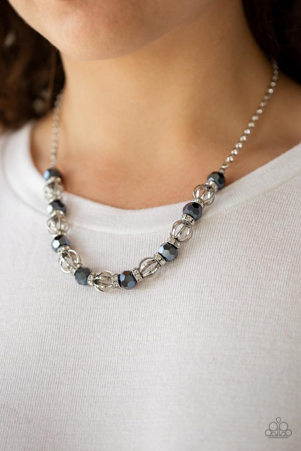 Paparazzi Accessories - Metro Majestic - Blue Necklace - Bling by JessieK