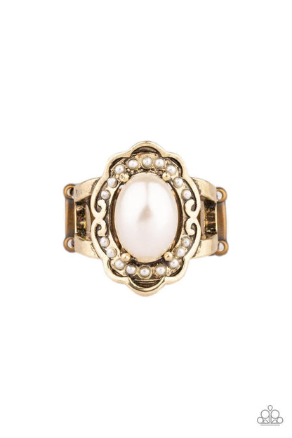 Paparazzi Accessories - Metro Marina - Brass Ring - Bling by JessieK