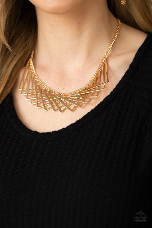 Paparazzi Accessories - Metro Mirage - Gold Necklace - Bling by JessieK