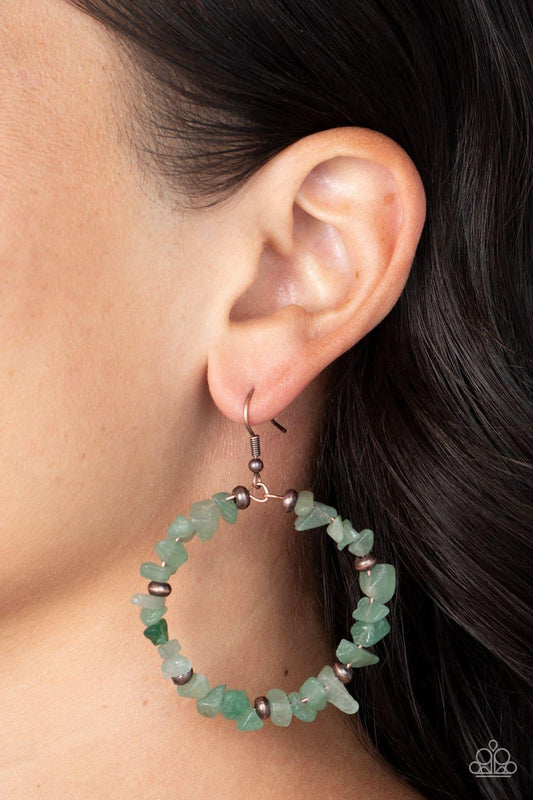 Paparazzi Accessories - Mineral Mantra - Green Earrings - Bling by JessieK