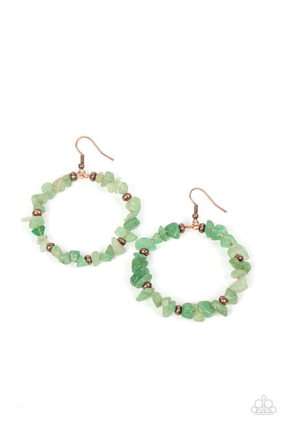 Paparazzi Accessories - Mineral Mantra - Green Earrings - Bling by JessieK