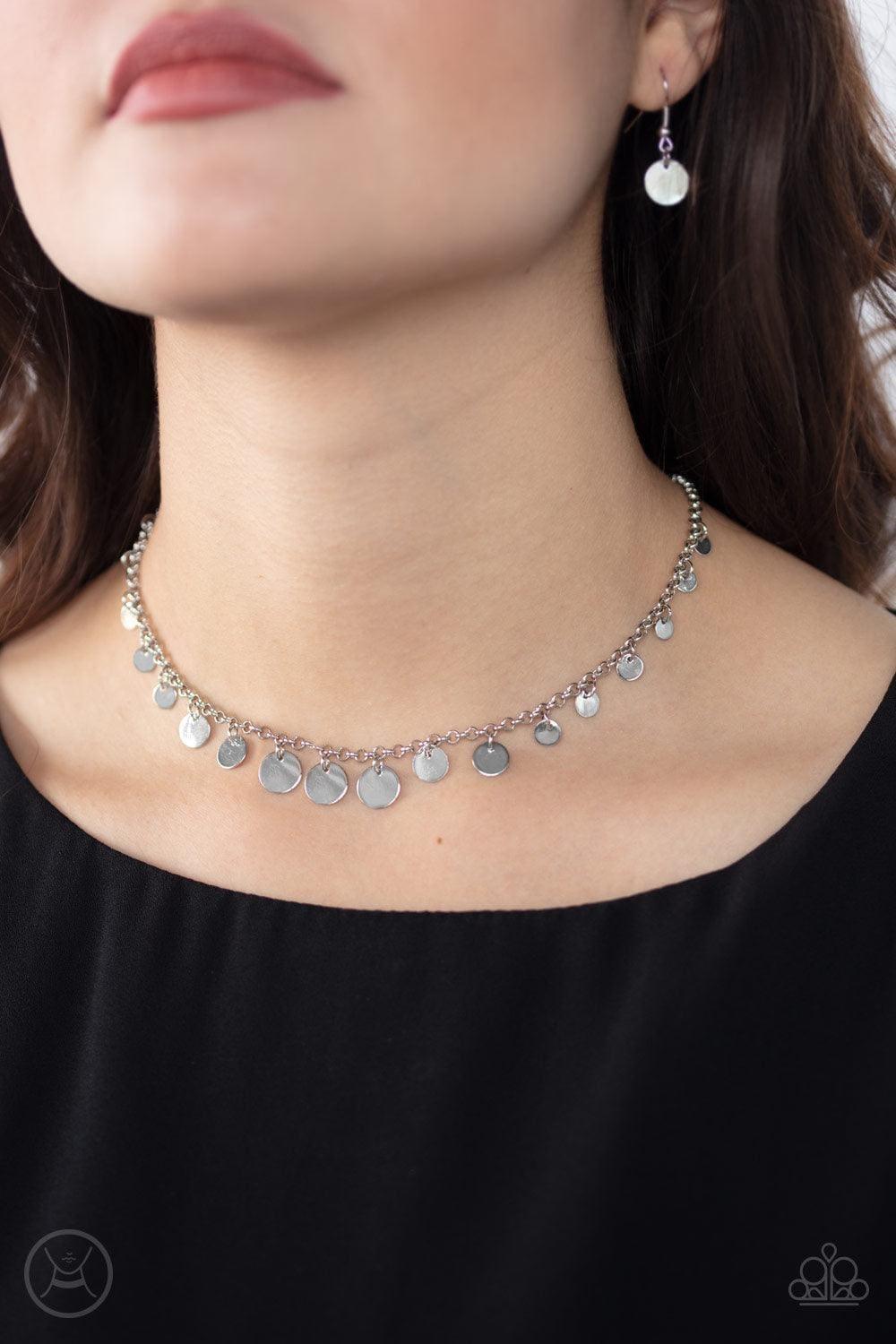 Paparazzi Accessories - Minimal Magic - Silver Choker Necklace - Bling by JessieK