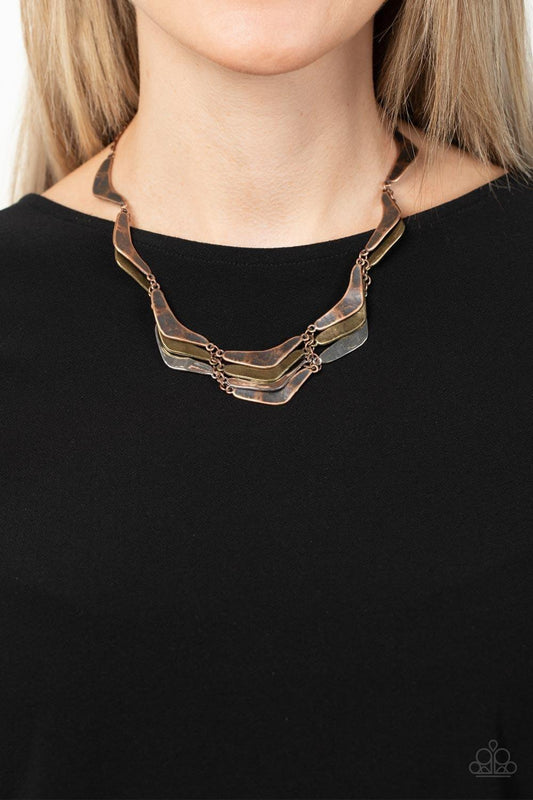 Paparazzi Accessories - Mixed Metal Mecca - Copper Necklace - Bling by JessieK
