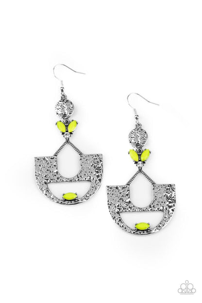 Paparazzi Accessories - Modern Day Mecca - Yellow Earrings - Bling by JessieK