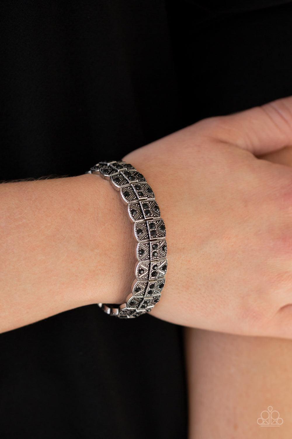 Paparazzi Accessories - Modern Magnificence - Black Bracelet - Bling by JessieK