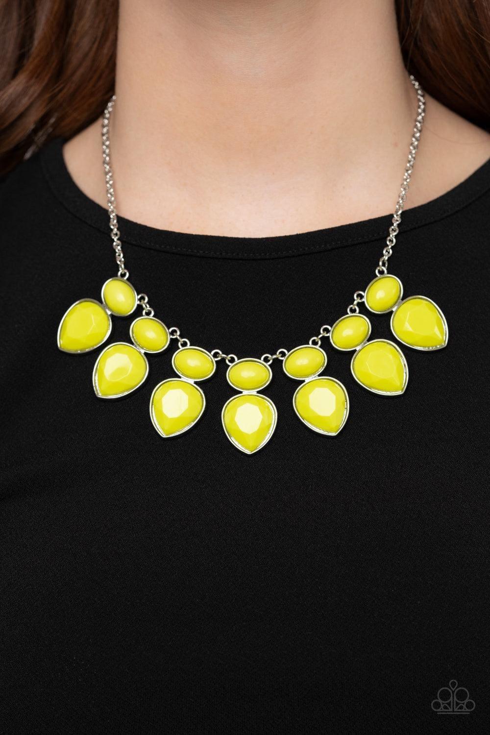 Paparazzi Accessories - Modern Masquerade - Yellow Necklace - Bling by JessieK