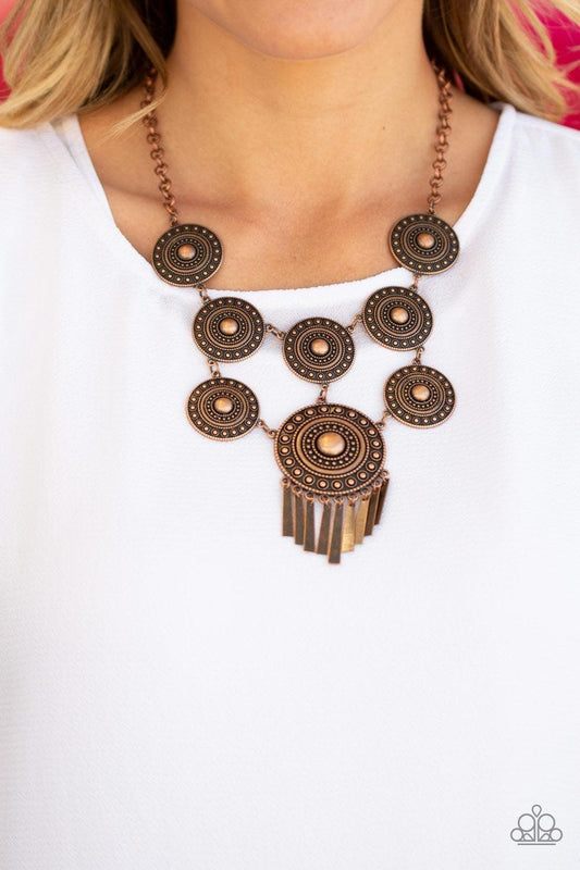 Paparazzi Accessories - Modern Medalist - Copper Necklace - Bling by JessieK