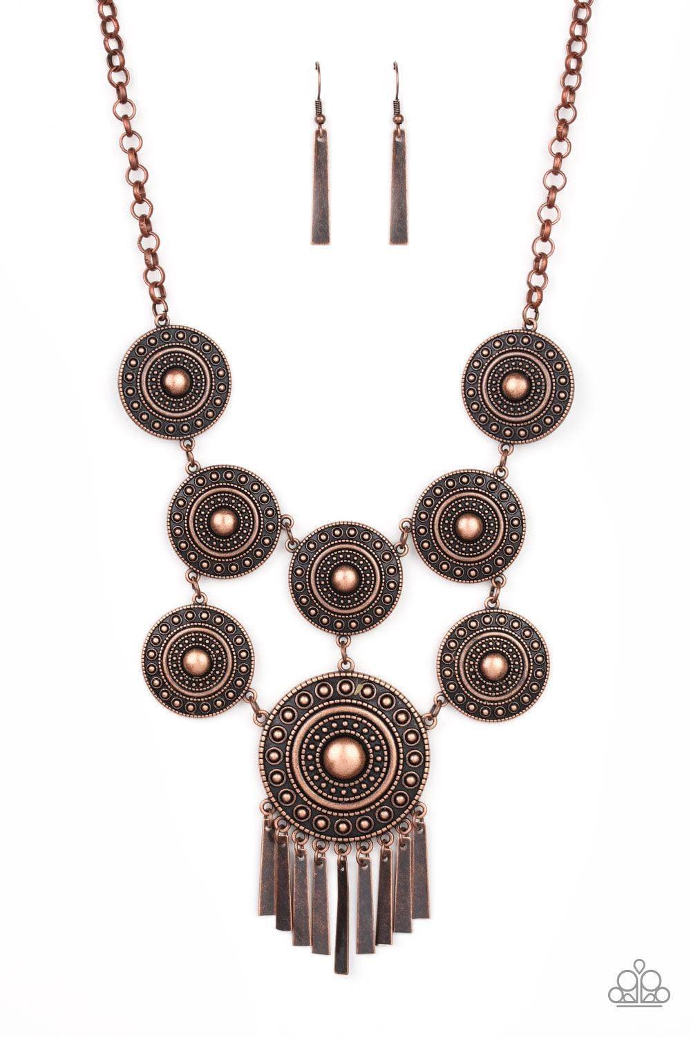 Paparazzi Accessories - Modern Medalist - Copper Necklace - Bling by JessieK