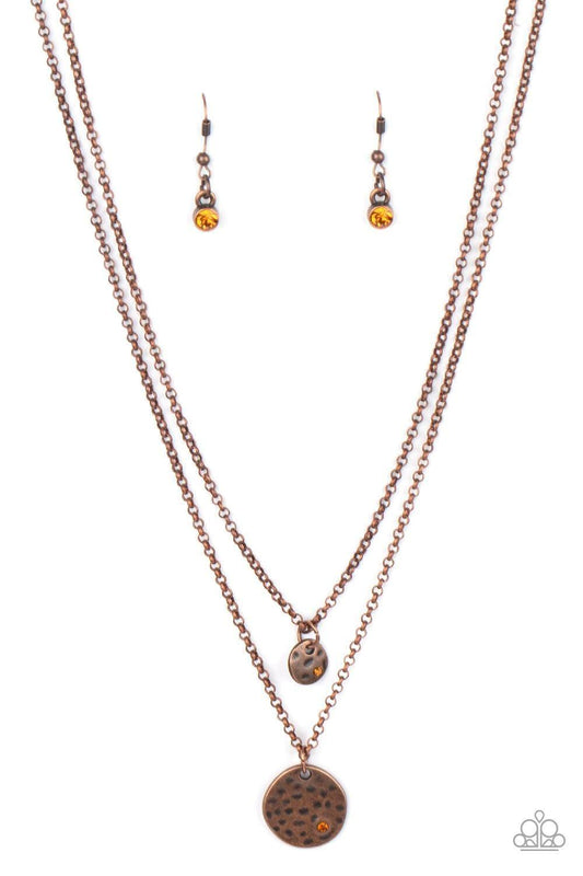 Paparazzi Accessories - Modern Minimalist - Copper Necklace - Bling by JessieK