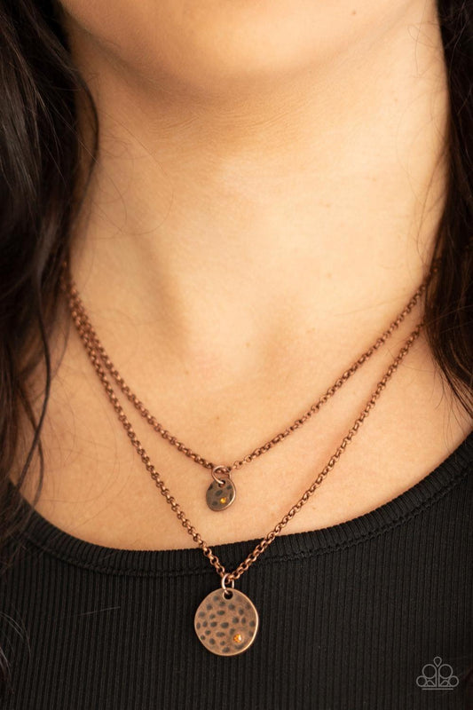 Paparazzi Accessories - Modern Minimalist - Copper Necklace - Bling by JessieK