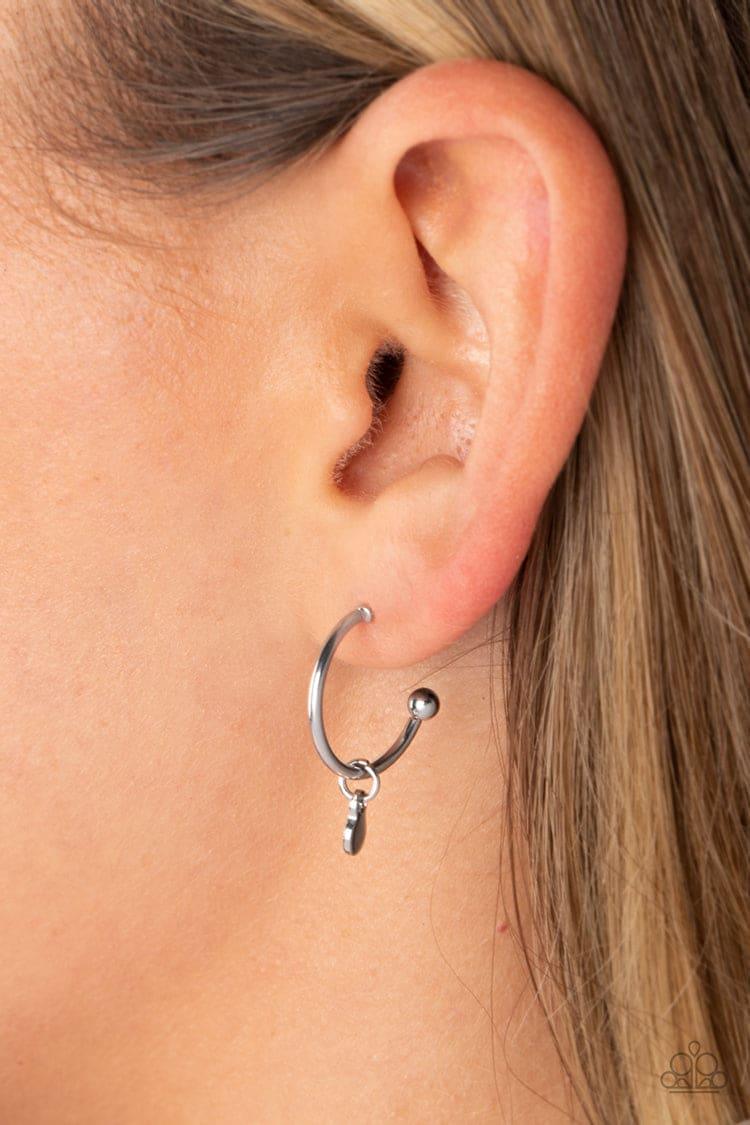 Paparazzi Accessories - Modern Model - Silver Hoop Earrings - Bling by JessieK