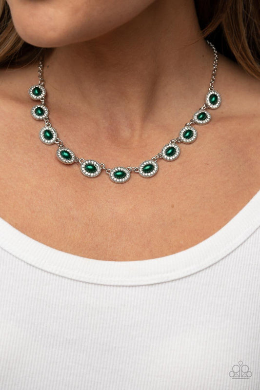 Paparazzi Accessories - Modest Masterpiece - Green Necklace - Bling by JessieK