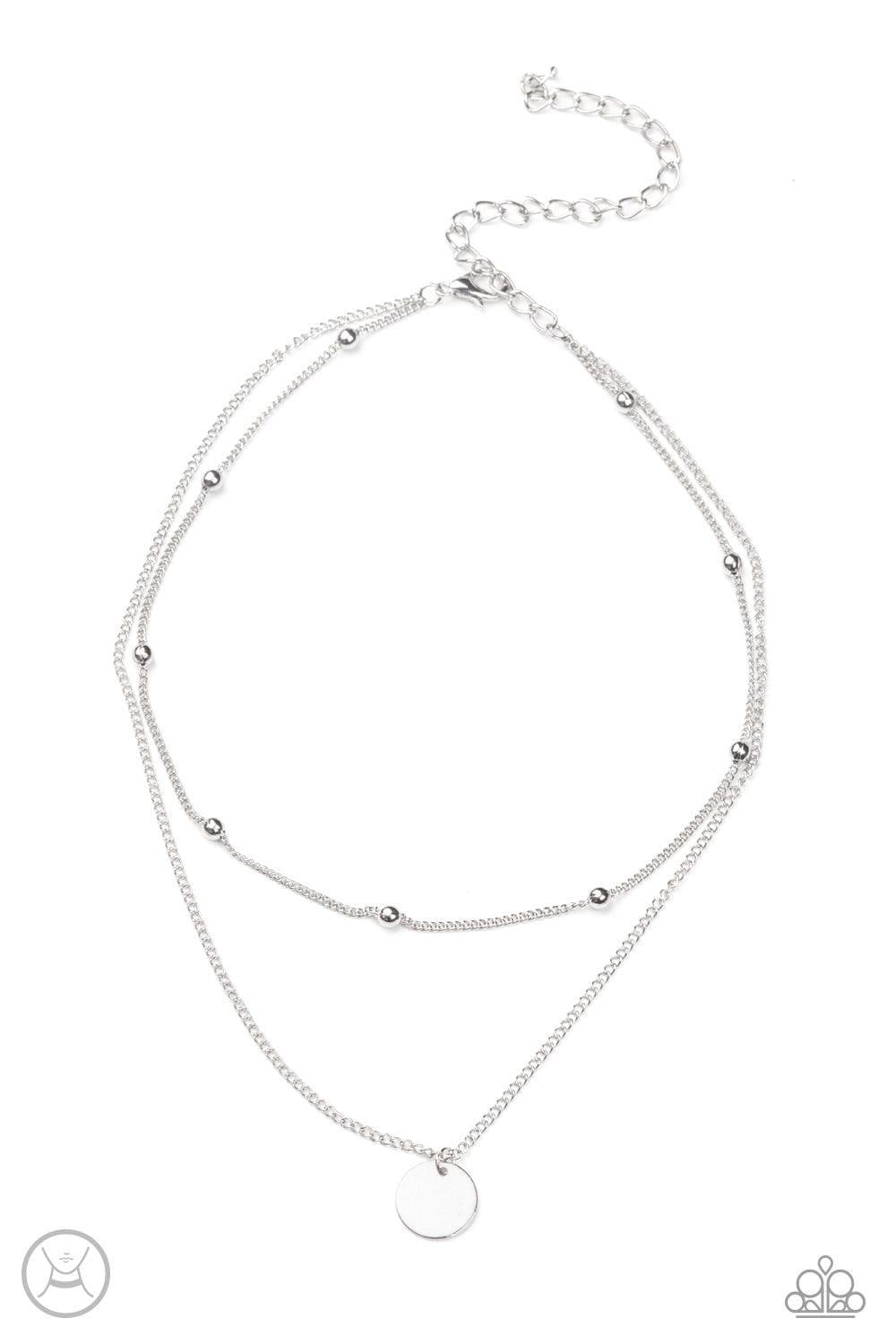 Paparazzi Accessories - Modestly Minimalist - Silver Choker Necklace - Bling by JessieK