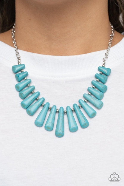 Paparazzi Accessories - Mojave Empress - Blue/turquoise Necklace - Bling by JessieK