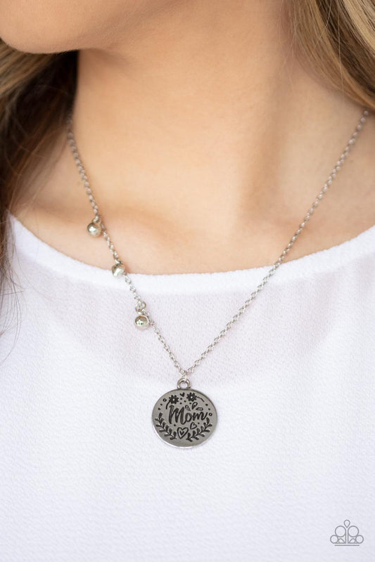 Paparazzi Accessories - Mom Mantra - Silver Necklace - Bling by JessieK