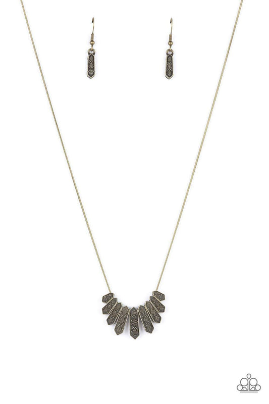 Paparazzi Accessories - Monumental March - Brass Necklace - Bling by JessieK