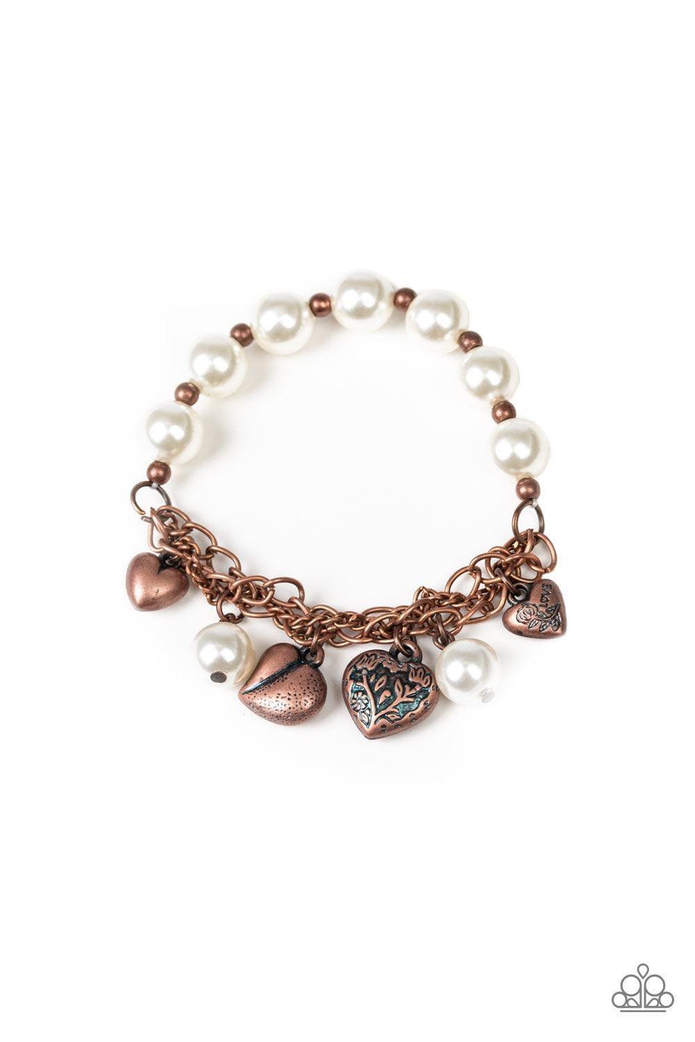 Paparazzi Accessories - More Amour - Copper Bracelet - Bling by JessieK