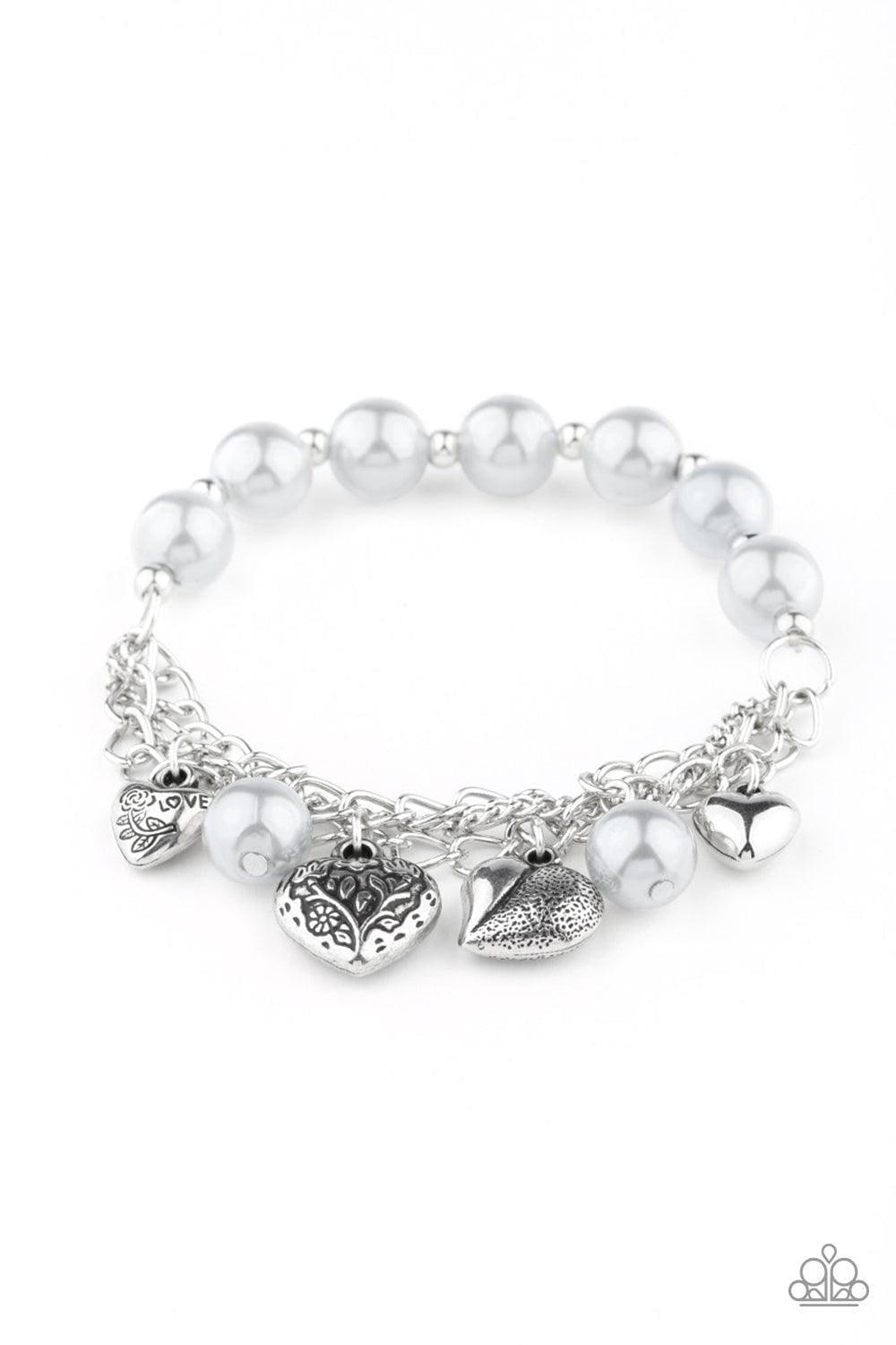 Paparazzi Accessories - More Amour - Silver Bracelet - Bling by JessieK