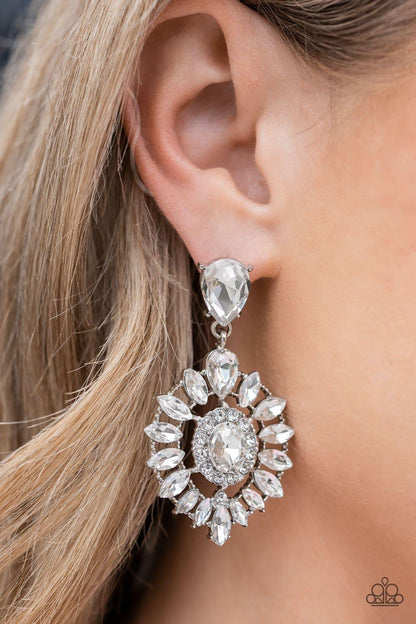 Paparazzi Accessories - My Good Luxe Charm - White Earrings - Bling by JessieK