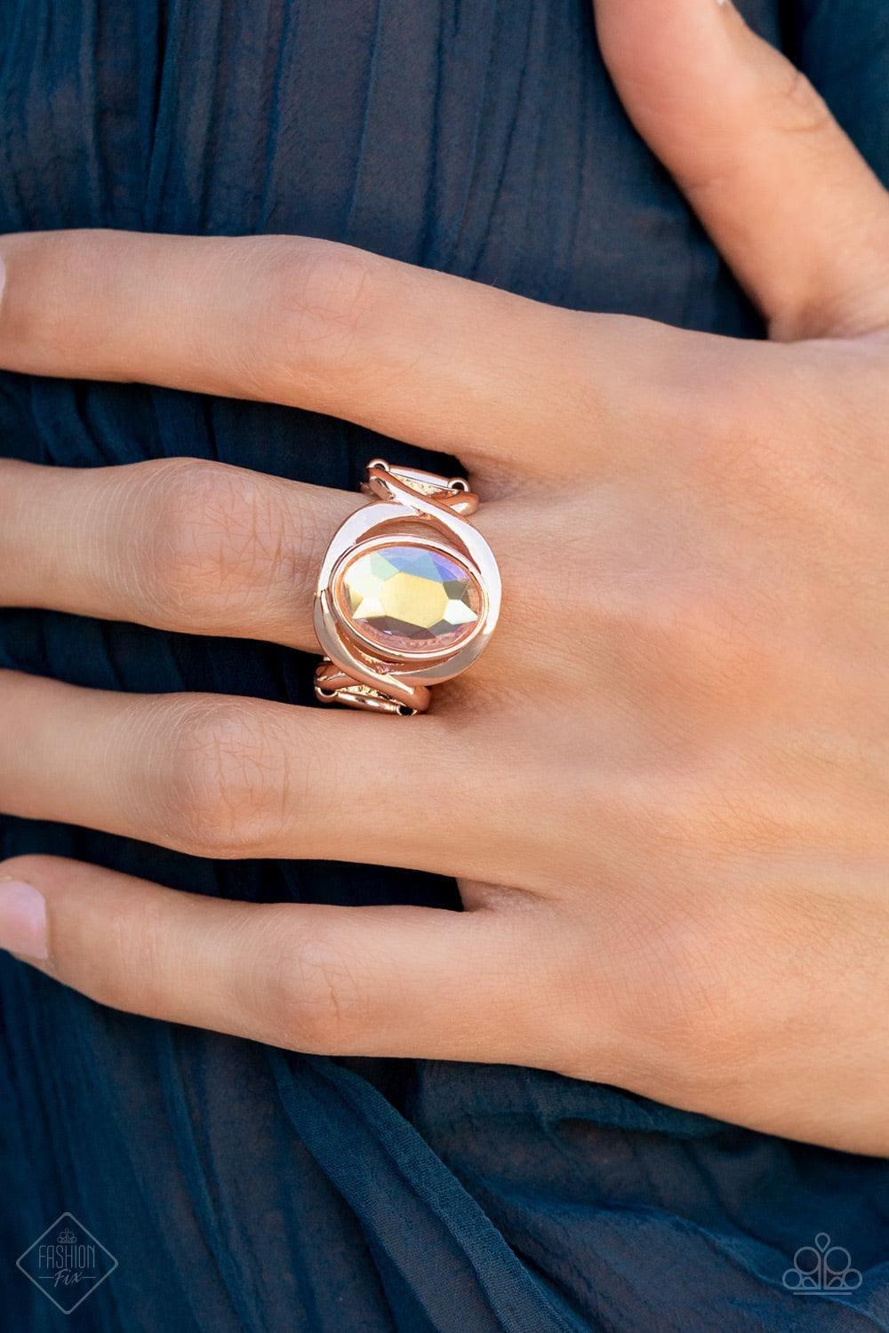 Paparazzi Accessories - Mystical Treasure - Rose Gold Ring - Bling by JessieK