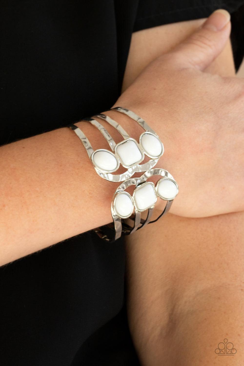 Paparazzi Accessories - Mystified - White Bracelet - Bling by JessieK