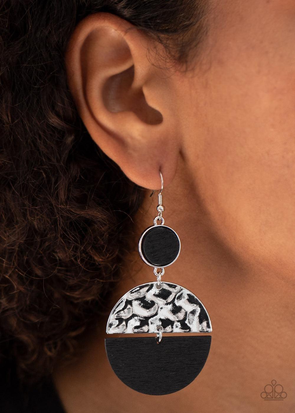 Paparazzi Accessories - Natural Element - Black Earrings - Bling by JessieK