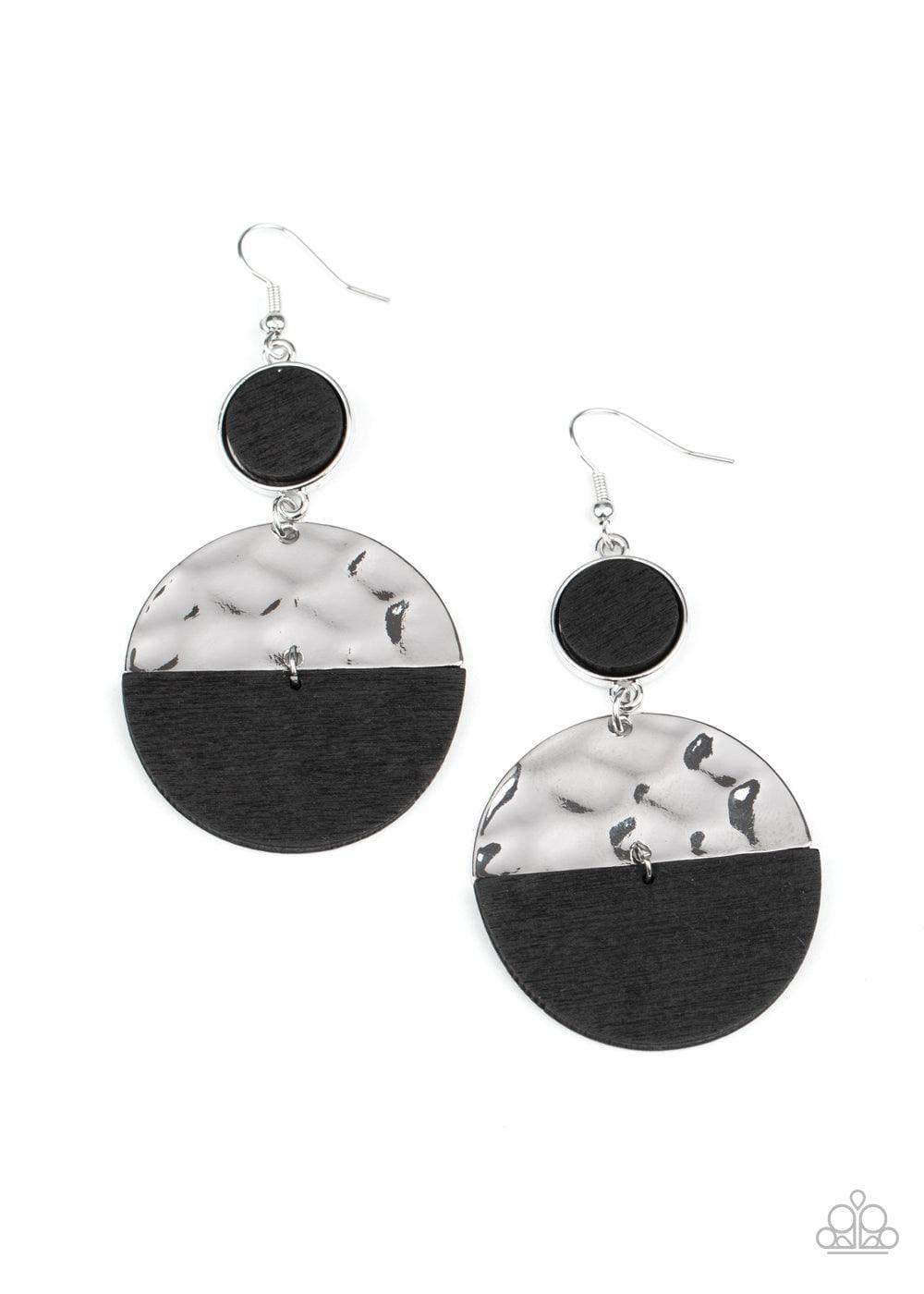 Paparazzi Accessories - Natural Element - Black Earrings - Bling by JessieK