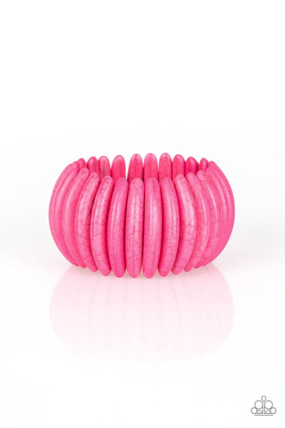 Paparazzi Accessories - Naturally Nomad - Pink Bracelet - Bling by JessieK