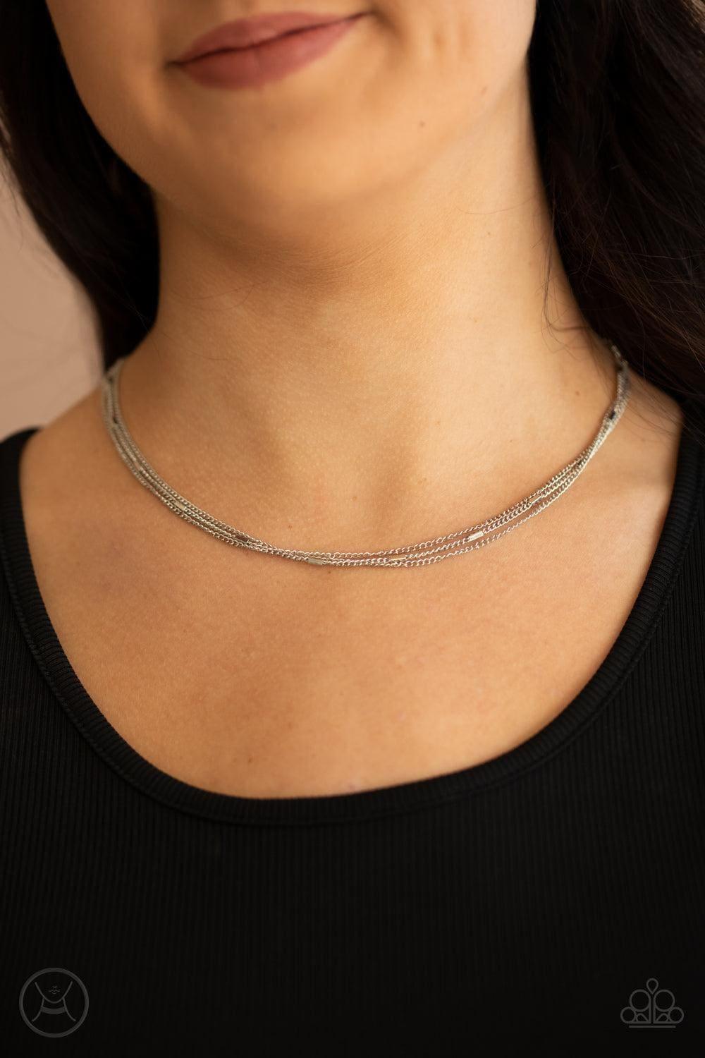 Paparazzi Accessories - Need i Slay More - Silver Choker Necklace - Bling by JessieK