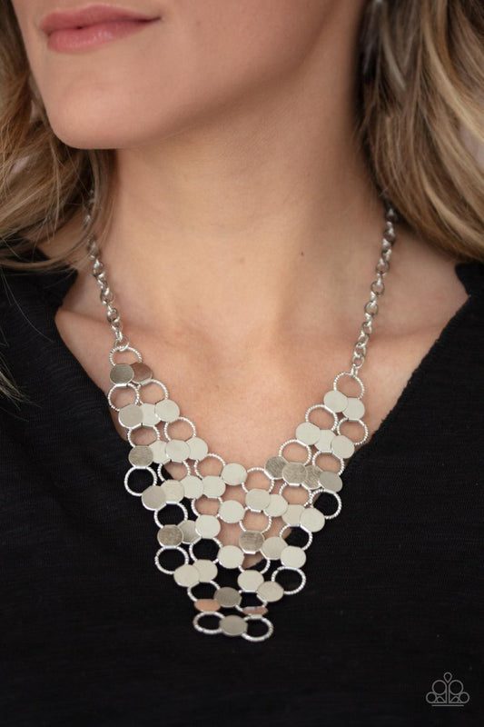 Paparazzi Accessories - Net Result - Silver Necklace - Bling by JessieK