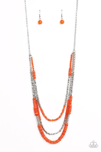 Paparazzi Accessories - Newly Neverland - Orange Necklace - Bling by JessieK