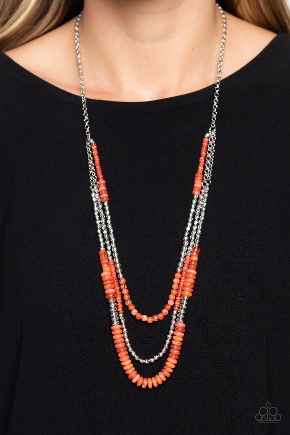 Paparazzi Accessories - Newly Neverland - Orange Necklace - Bling by JessieK