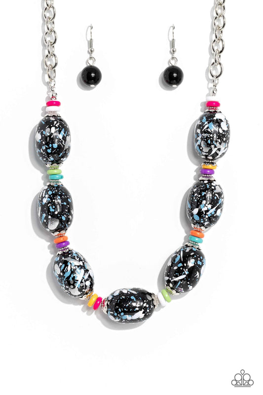 Paparazzi Accessories - No Laughing Splatter - Multicolor Necklace - Bling by JessieK