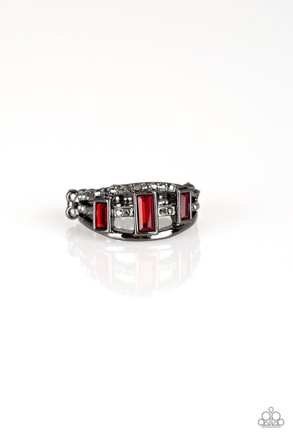 Paparazzi Accessories - Noble Nova - Red Ring - Bling by JessieK