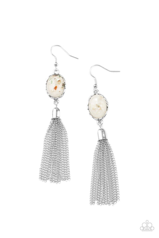 Paparazzi Accessories - Oceanic Opalescence - White Earrings - Bling by JessieK