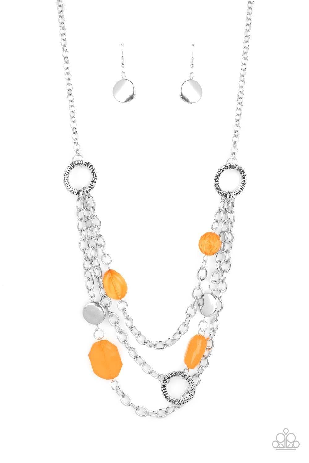 Paparazzi Accessories - Oceanside Spa - Orange Necklace - Bling by JessieK