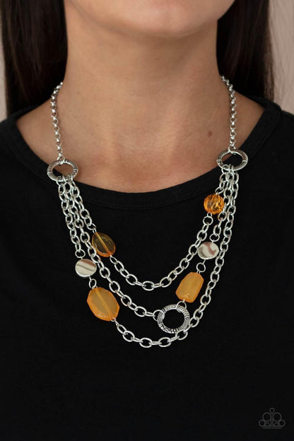 Paparazzi Accessories - Oceanside Spa - Orange Necklace - Bling by JessieK