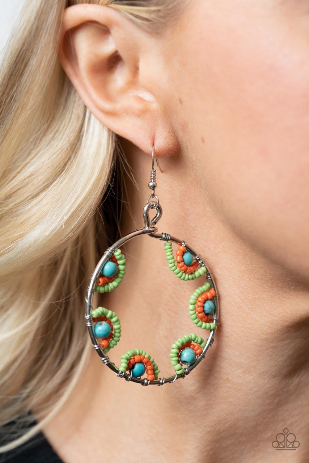 Paparazzi Accessories - Off The Rim - Multicolor Earrings - Bling by JessieK