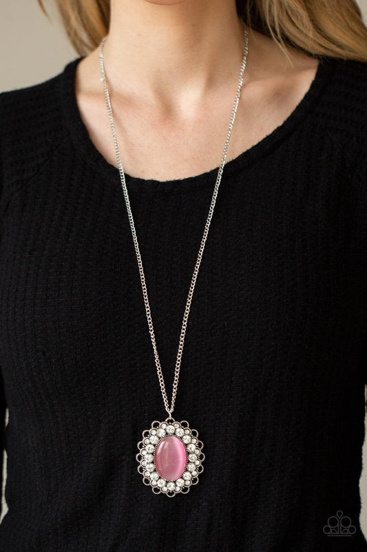 Paparazzi Accessories - Oh My Medallion - Pink Necklace - Bling by JessieK