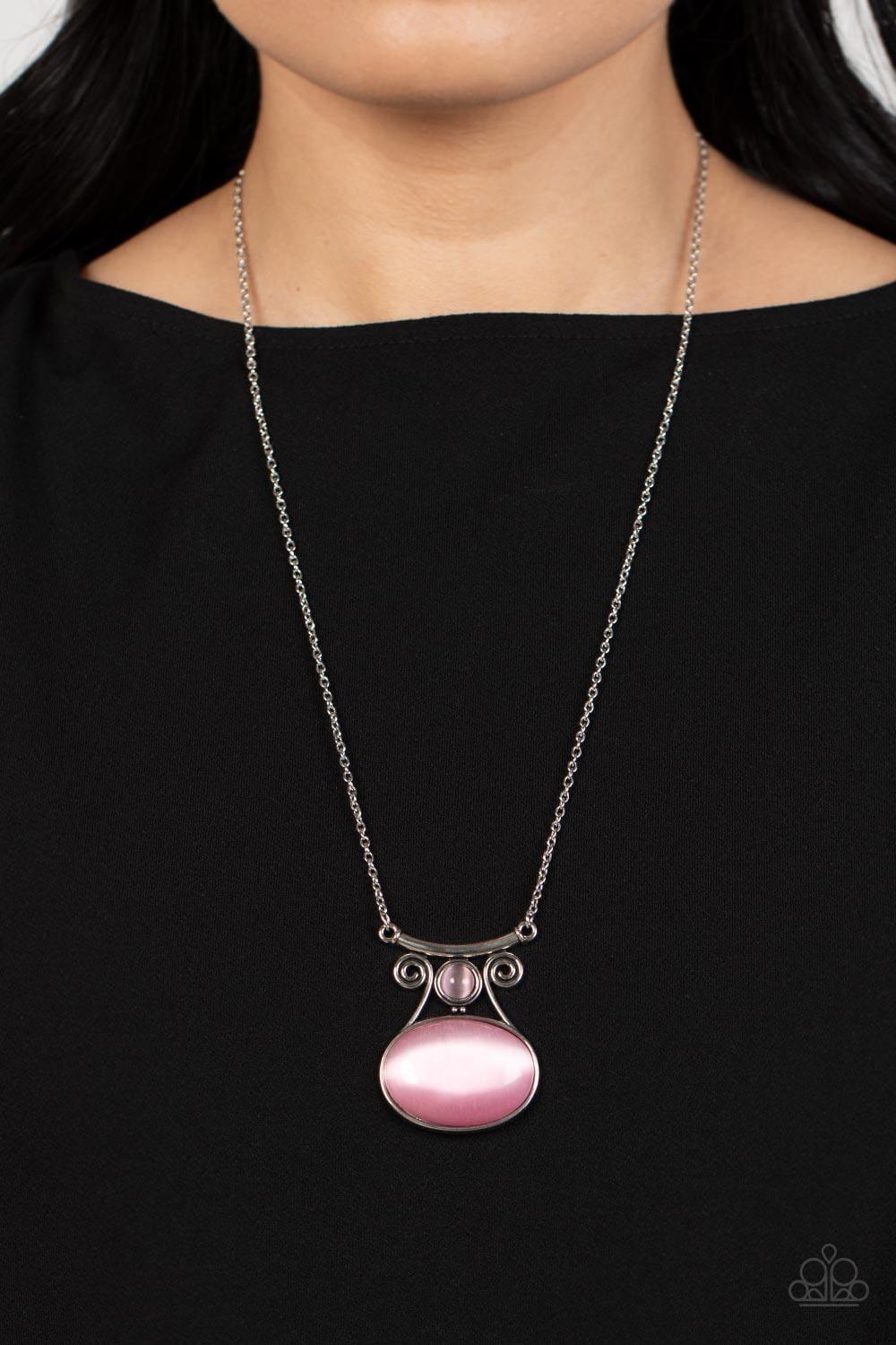 Paparazzi pink moonstone necklace outlet