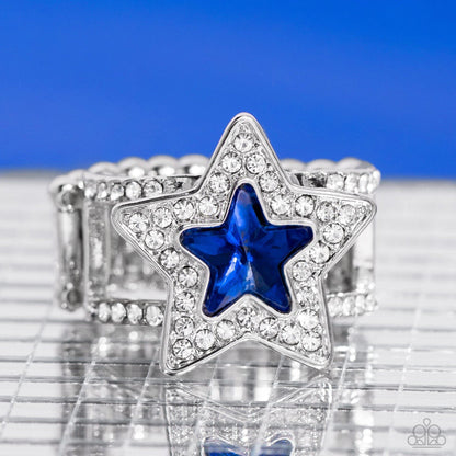 Paparazzi Accessories - One Nation Under Sparkle - Blue Ring - Bling by JessieK