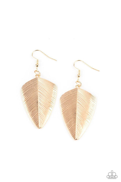 Paparazzi Accessories - One Of The Flock - Gold Earrings - Bling by JessieK