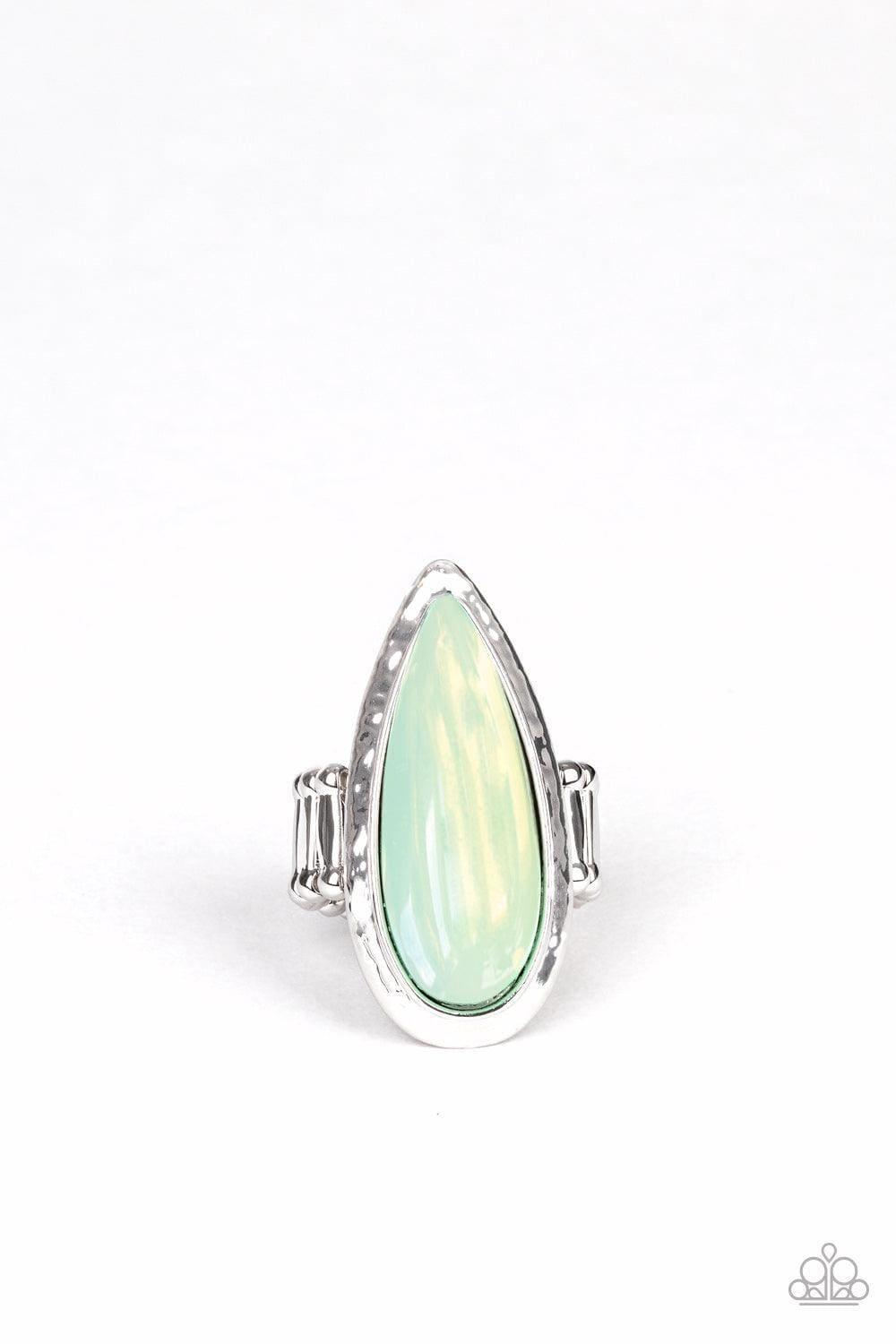 Paparazzi Accessories - Opal Oasis - Green Ring - Bling by JessieK